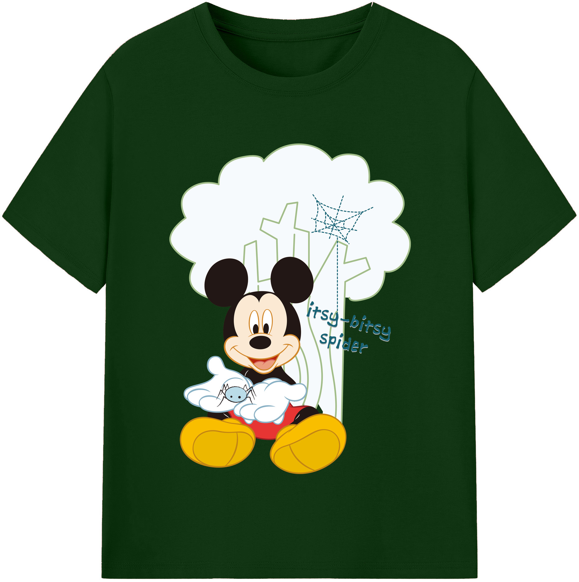 （画像用） ミッキーマウス Mickey Mouse 綿100％半袖Tシャツ（フロントプリント）